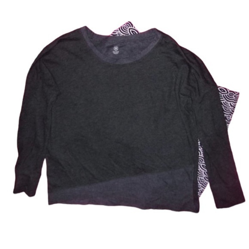 GAiam size medium womens shirt active wear sweatshirt gray lounge wear